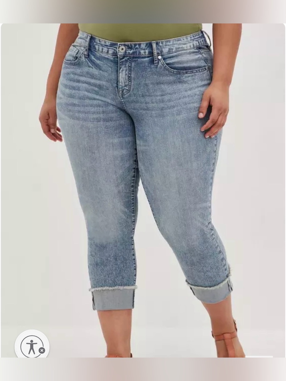 Torrid Crop Boyfriend. Vintage Stretch Jeans Size 24 (3X) NWT - Picture 11 of 15